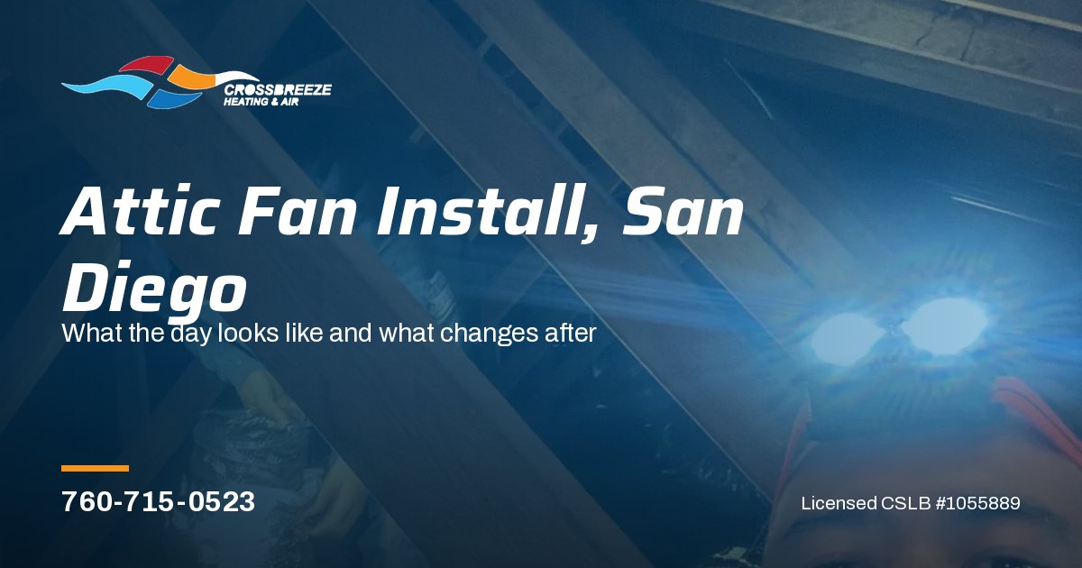 Professional Attic Fan Installation in San Diego: What to Expect